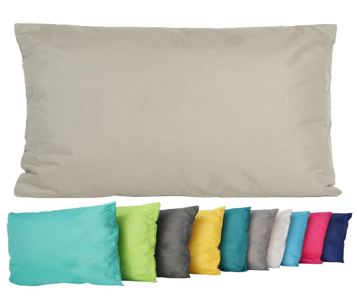 JACK Dekokissen Outdoor Lounge XL Kissen 40x60cm Dekokissen inkl. Füllung Wasserfest, mit Lotus-Effekt, Robust, Strapazierfähig, für Innen & Außen geeignet von JACK