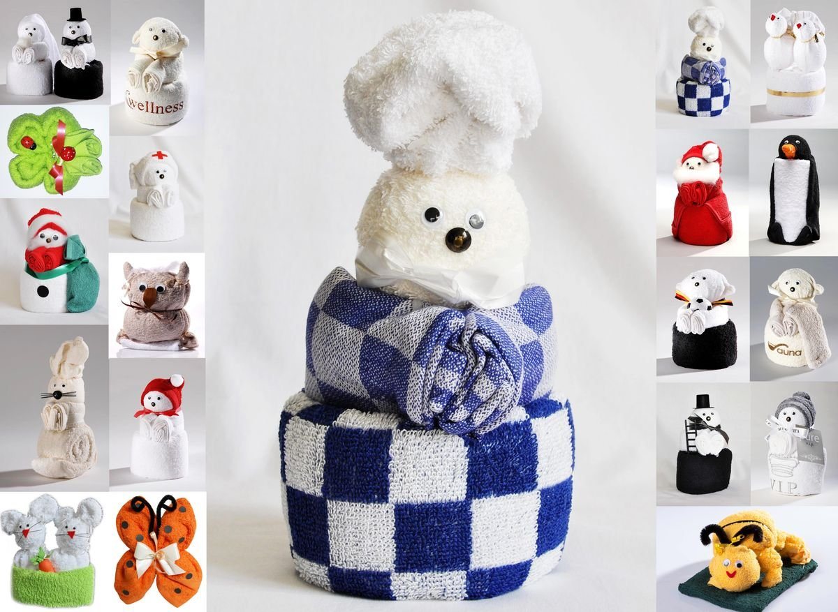 JACK Handtuch Set Frottier Geschenk Set viele Modelle Handarbeit Origami Gästetuch, (1-St), Handtuch, Waschhandschuh, gefaltete Tiere, tolle Geschenkidee von JACK