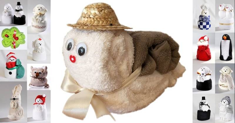 JACK Handtuch Set Frottier Geschenk Set viele Modelle Handarbeit Origami Gästetuch, (1-St), Handtuch, Waschhandschuh, gefaltete Tiere, tolle Geschenkidee von JACK