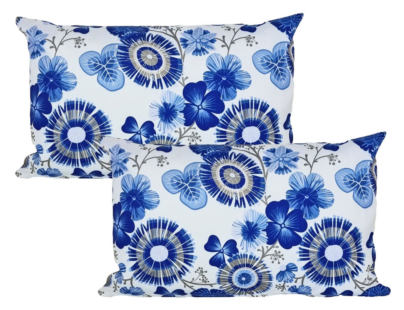 JACK Kissenbezüge 2er Set 30x50cm Motiv Outdoor Kissen Wasserfest, (2 Stück), 2x Kissenhülle, strapazierfähig, wasserabweisend, Innen & Außen von JACK