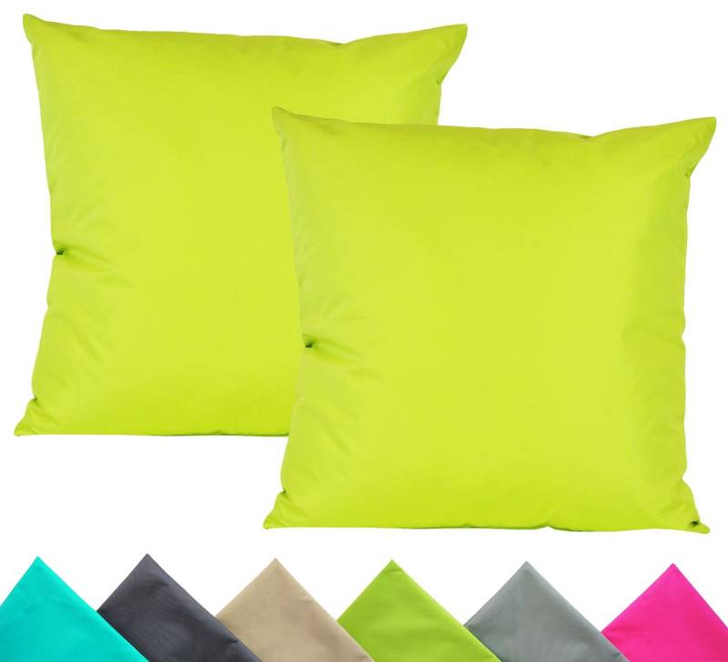 JACK Kissenbezüge 2er Set 40x40cm Outdoor Wasserfest, (2 Stück), 2x Kissenhülle, strapazierfähig, wasserabweisend, Innen & Außen von JACK
