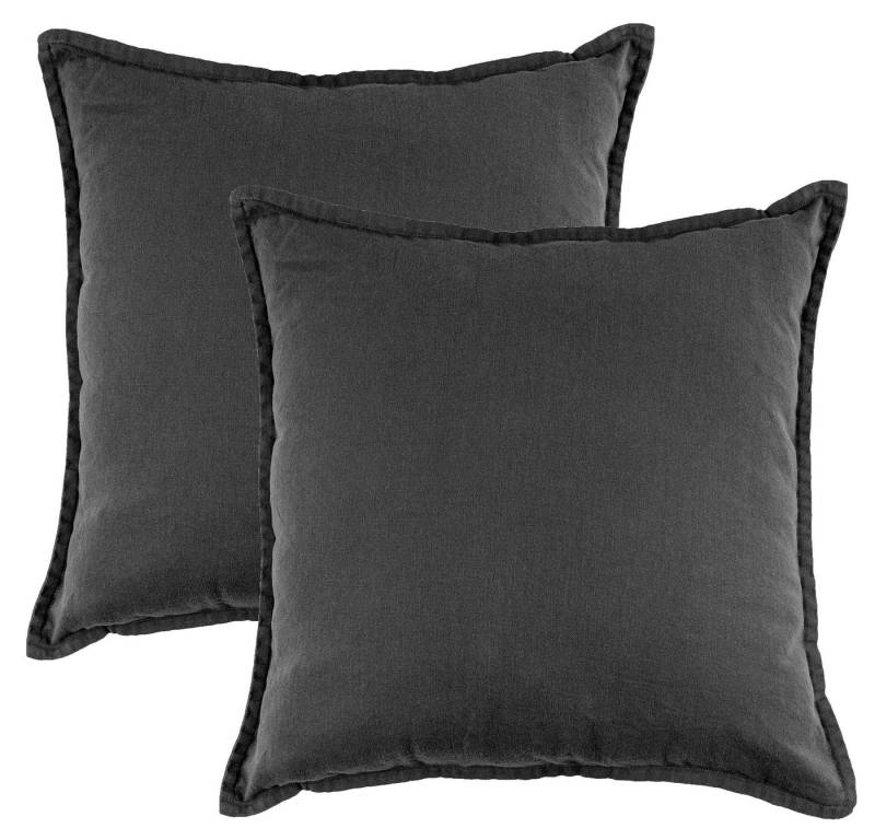 JACK Kissenbezüge 45x45cm 2er Set Kissenhülle Leinenoptik Mistral, (2 Stück), große Auswahl, Uni, Bunt, Baumwolle, Bezug von JACK