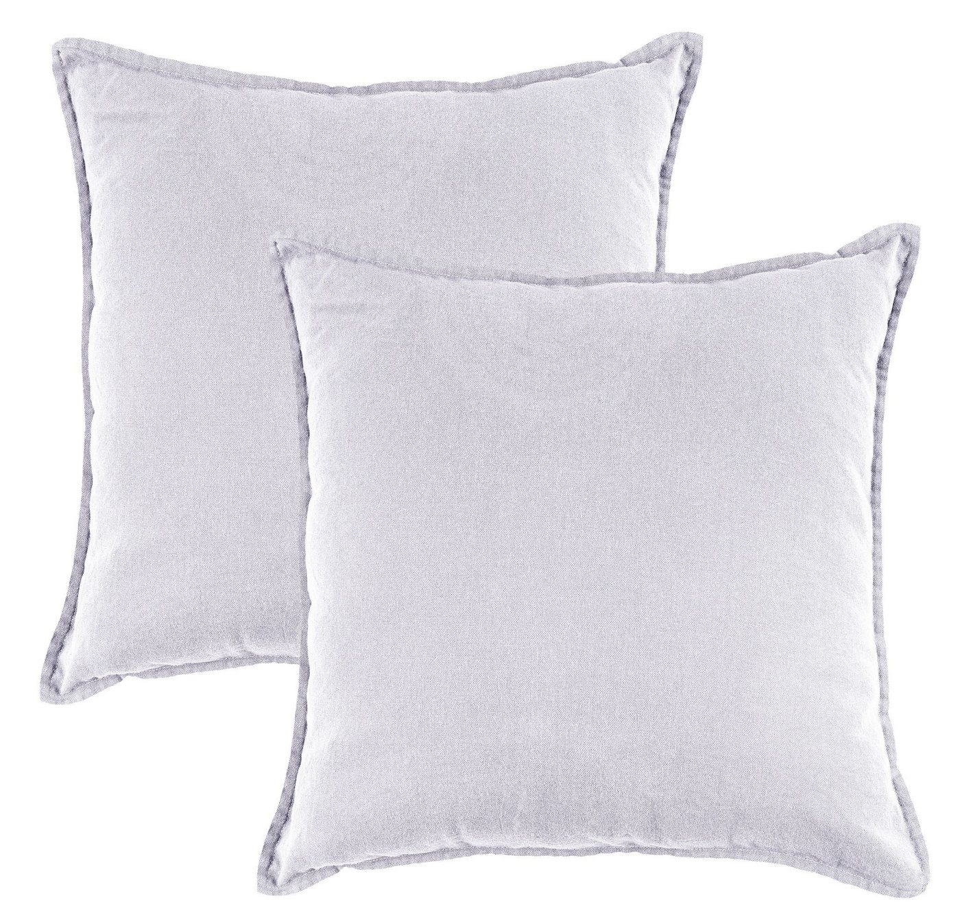 JACK Kissenbezüge 45x45cm 2er Set Kissenhülle Leinenoptik Mistral, (2 Stück), große Auswahl, Uni, Bunt, Baumwolle, Bezug von JACK