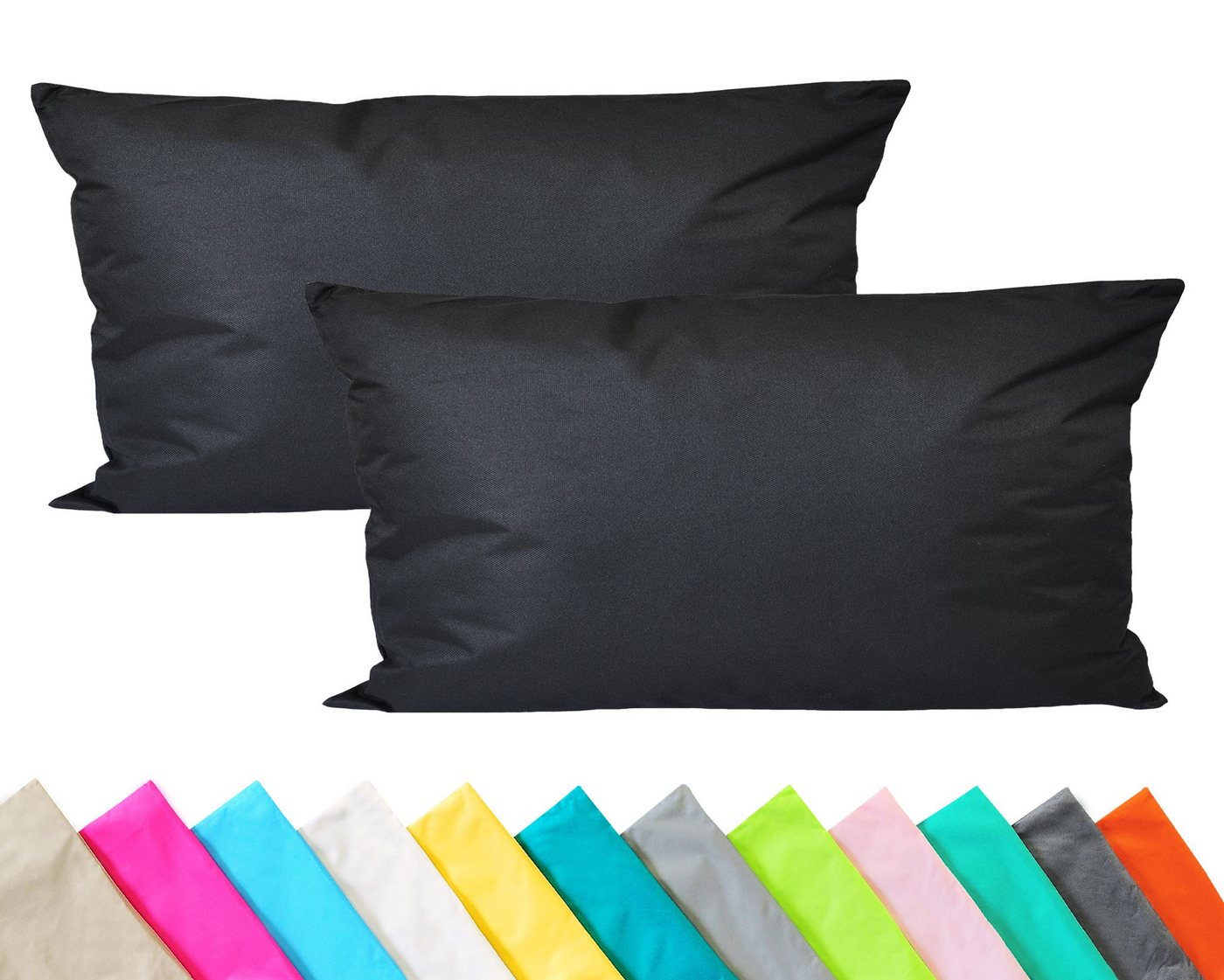 JACK Kissenbezüge JACK 2er Set 30x50cm Outdoor Hülle Wasserfest, (2 Stück), robust und strapazierfähig, Wasserabweisend, für Innen & Außen von JACK