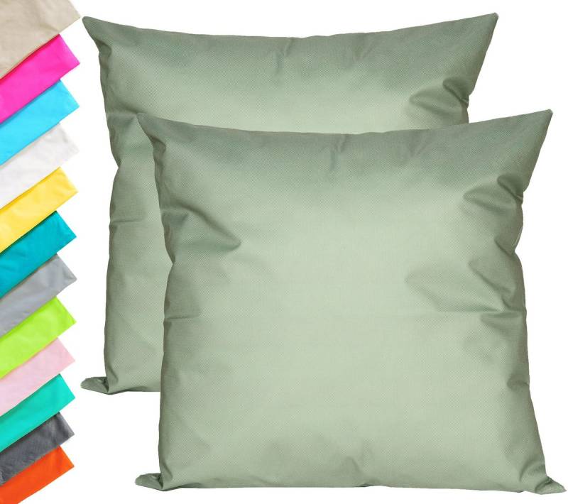 JACK Kissenbezüge JACK 2er Set Outdoor Kissenhülle Kissenbezug 45x45cm Wasserfest, (2 Stück), robust und strapazierfähig, Wasserabweisend, für Innen & Außen von JACK