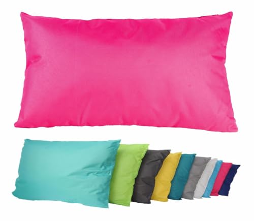 JACK Outdoor Lounge XL Kissen 40x60cm Dekokissen inkl. Füllung Wasserfest Sitzkissen Garten Stuhl Lotus Effekt, Farbe:Pink von JACK