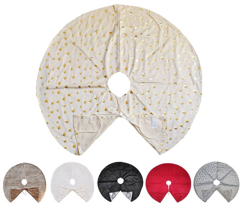 JACK Weihnachtsbaumdecke Kuschlige Christbaumdecke Rund Ø 120cm Weihnachtsbaumdecke Tannenbaum, Weihnachtsbaum Decke Unterlage Baumteppich Tannenbaumdecke von JACK