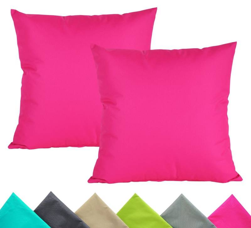 JACK Kissenbezüge 2er Set 40x40cm Outdoor Wasserfest, (2 Stück), 2x Kissenhülle, strapazierfähig, wasserabweisend, Innen & Außen von JACK