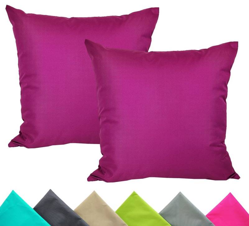JACK Kissenbezüge 2er Set 40x40cm Outdoor Wasserfest, (2 Stück), 2x Kissenhülle, strapazierfähig, wasserabweisend, Innen & Außen von JACK