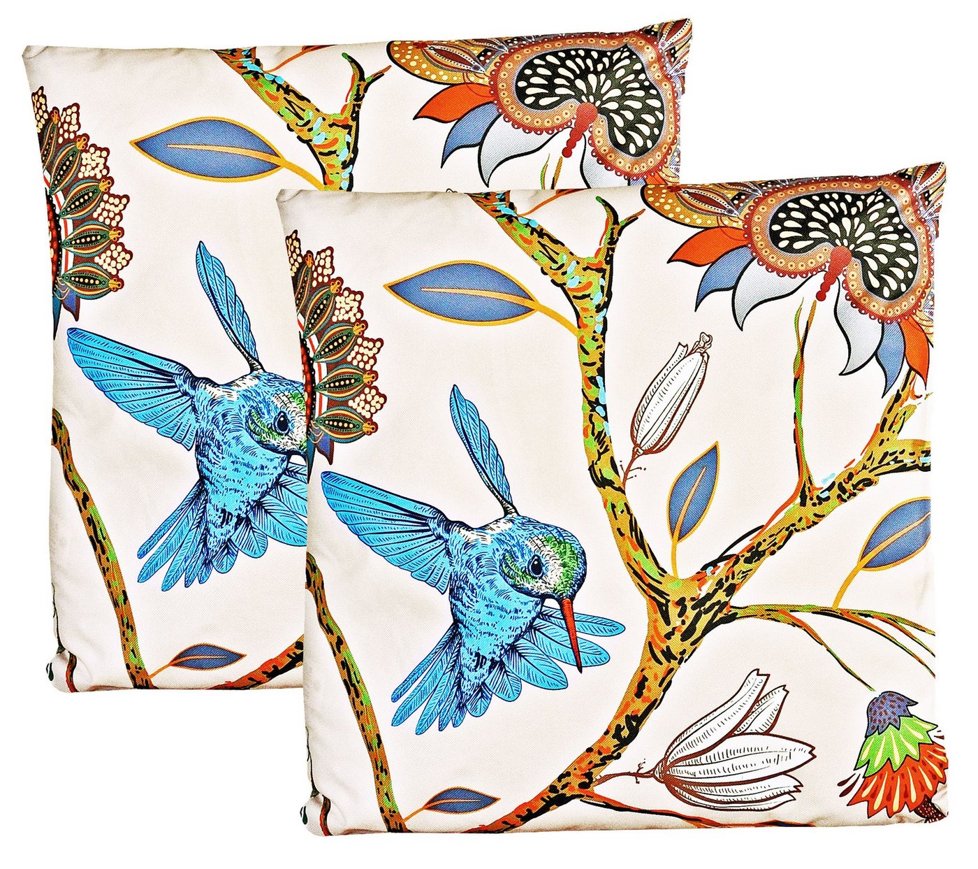 JACK Kissenbezüge JACK 2er Set Motiv Outdoor Kissenhülle 45x45cm Wasserfest, (2 Stück), robust und strapazierfähig, Wasserabweisend, für Innen & Außen von JACK