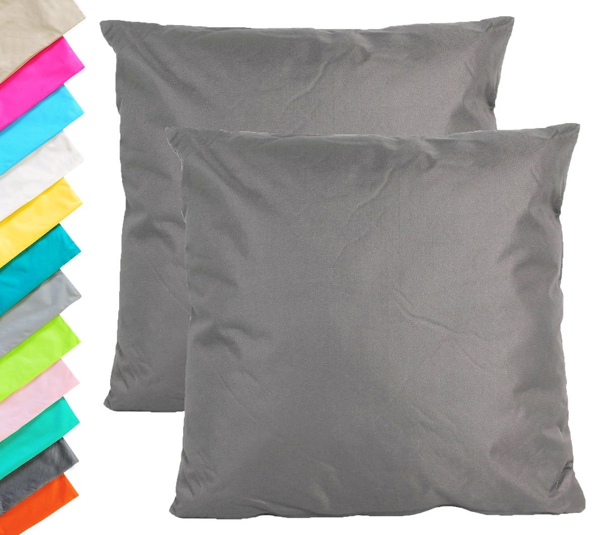 JACK Kissenbezüge JACK 2er Set Outdoor Kissenhülle Kissenbezug 45x45cm Wasserfest, (2 Stück), robust und strapazierfähig, Wasserabweisend, für Innen & Außen von JACK