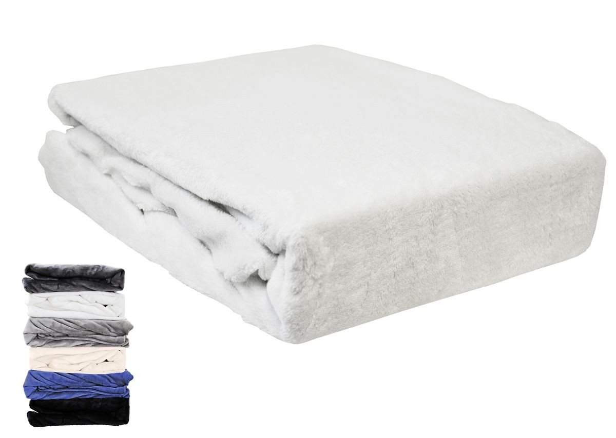 JACK Spannbettlaken Teddy Flausch Cashmere Touch Weiß Grau Anthrazit, Microfaser, Gummizug: Rundumgummizug, (1 Stück), Teddy Plüsch, kuschlig, weiche Oberfläche, superweicher Cashmere-Touch von JACK
