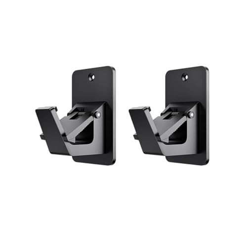 2 Stück Gardinenstangen Halterung, Vorhangstange Halterung, Gardinenstangenhalter, Gardinenhalter Ohne Bohren Selbstklebende Gardinenstangen Halterung, Verstellbare, (Schwarz) von JACKANNA