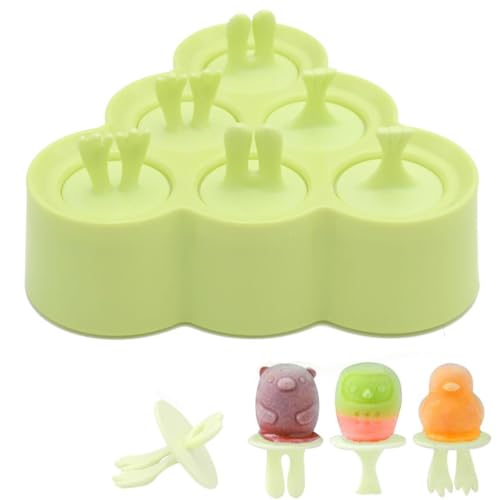 Eisformen-Set aus Silikon Lebensmittelecht BPA-frei Praktische Haushalts-Eisformen für Eis am Stiel Joghurt-Eis Käse-Sticks Wiederverwendbar Flexibel Einfach zu Reinigen Ideal für (Rectangle gelb) von JACKANNA