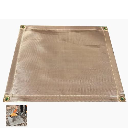 Fire Pit Mat Feuerfeste Matte, Fiberglas-Feuerschutzmatte, Hochtemperaturbeständige Grillpads für Outdoor-Feuerstellen-Grill-Camping-Picknick von JACKANNA