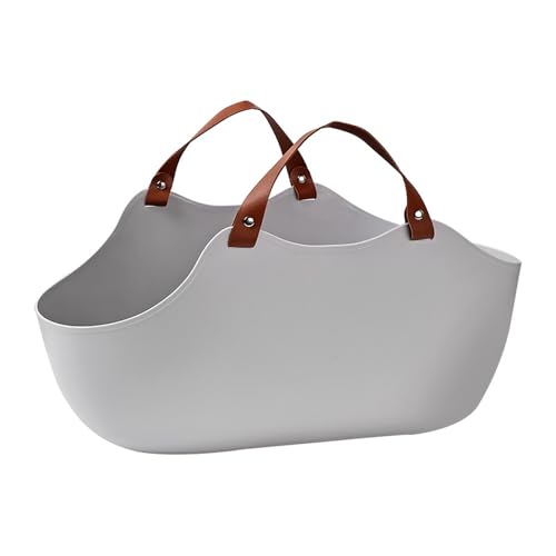 Halbgeschlossene Katzentoilette mit Griff & Spritzschutz - Tragbares Katzenklo für Innenbereich, Leicht zu Reinigen inkl. Katzenkot-Schaufel, Für Kätzchen bis Senioren (Grau) von JACKANNA