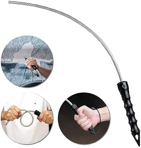 JACKANNA Kubotan + mit Whip,Selbstverteidigung Peitsche | Fensterbrecher Punch mit PU-Leder Aufbewahrungsbox | Stinger Peitsche(Schwarz) von JACKANNA