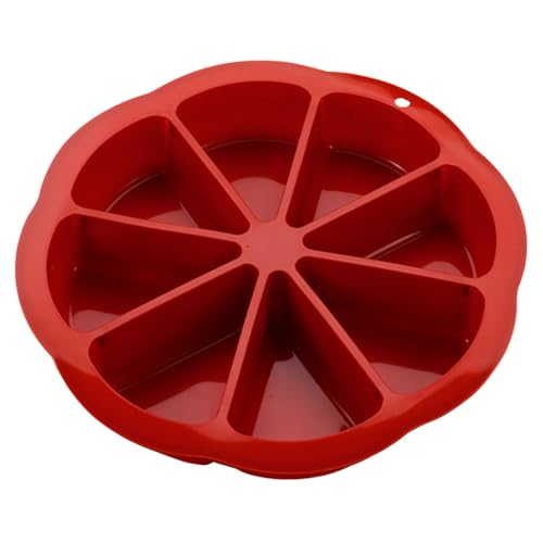 Jackanna Dreieck Silikon Backform Groß 8 Hohlräume Silikon Backen Kuchen Form Kuchen Scheibe Form brotbackform Pizza Scheibe Form Tortilla Form DIY Backen Werkzeuge von JACKANNA