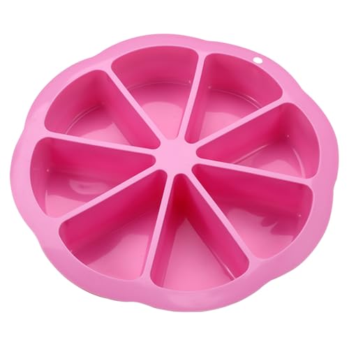 Jackanna Dreieck backform silikon Groß 8 Hohlräume kastenform kuchen Form Kuchen Scheibe Pizza Scheibe Form brotformen zum backen DIY Backen Werkzeuge (rosa) von JACKANNA