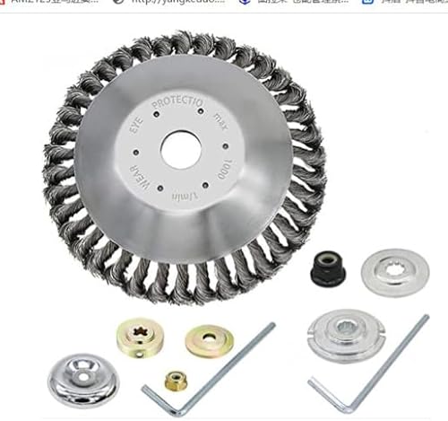 Profi Unkrautbürste für Freischneider 200mm (8 Zoll)，Drahtbürste Freischneider Unkrautbürste für Motorsense，Makita Unkrautbürste für Rasentrimmer Drahtbürste Freischneider (a, 6 Zoll) von JACKANNA