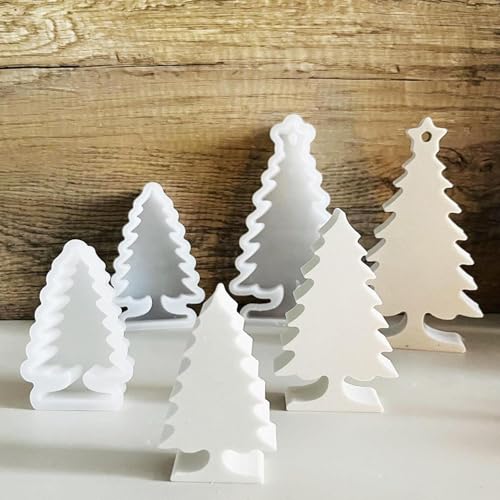 Silikonformen Gießformen Weihnachten, 3 Stück Kerzen Silikonformen Weihnachtsbaum Silikonform Tannenbaum Gips zum Gießen Gießformen Silikon Weihnachten Baum Weihnachten für Kerzen Gips(b) von JACKANNA