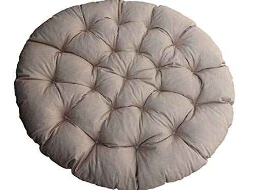 Papasansessel Kissen, Polster Bodenkissen für Schwenksessel, Rund Papasan Sessel, Polyrattan Sessel - Durchmesser 110 cm und Kissenstärke 10-12cm (Karamell) von JACKKISSEN