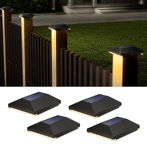 JACKYLED Solar Pfostenkappe 7x7 8x8 9x9 10x10, Solar Pfostenkappen IP54 Wasserdichte für Zaunpfosten für Hölzerne Pfosten Plattform, Garten, 4 Stück JACKYLED Solar Pfostenkappe 7x7 8x8 9x9 10x10, Solar Pfostenkappen IP54 Wasserdichte für Zaunpfosten für Hölzerne Pfosten Plattform, Garten, 4 Stück von JACKYLED