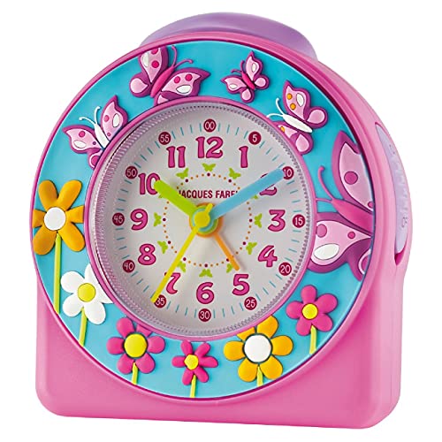 JACQUES FAREL Kinderwecker Lernwecker Mädchen 3D Schmetterlinge und Blumen Pink Türkis Analog Quarz ohne Ticken mit Licht und Snooze Alarm ACW 69 JACQUES FAREL Kinderwecker Lernwecker Mädchen 3D Schmetterlinge und Blumen Pink Türkis Analog Quarz ohne Ticken mit Licht und Snooze Alarm ACW 69 von JACQUES FAREL