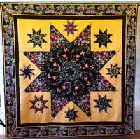 steppdecke, Schoßdecke, Kunst Quilt von JACQuiltStudio