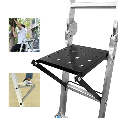 JADDUO Leiter Arbeitsbühne Anti-Rutsch-Leiter Zubehör Trittleitern Verlängerungsleitern Arbeitsständer System Leiter Tablett für Maler und Werkzeuge hält 180 kg, 43,2 x 30,5 cm, Schwarz JADDUO Leiter Arbeitsbühne Anti-Rutsch-Leiter Zubehör Trittleitern Verlängerungsleitern Arbeitsständer System Leiter Tablett für Maler und Werkzeuge hält 180 kg, 43,2 x 30,5 cm, Schwarz von JADDUO