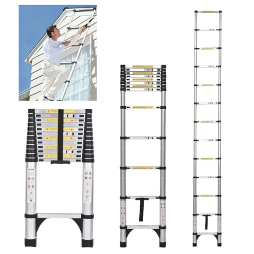 JADDUO Teleskopleiter 6,2m, Ausziehbare Trittstufen,Aluminium Ausziehbare Leiter Heimwerker Klappbar Ausziehbar Einzigartig RechtsMultifunktionsleiter Tragkraft 150kg,Stufenabstand 30cm JADDUO Teleskopleiter 6,2m, Ausziehbare Trittstufen,Aluminium Ausziehbare Leiter Heimwerker Klappbar Ausziehbar Einzigartig RechtsMultifunktionsleiter Tragkraft 150kg,Stufenabstand 30cm von JADDUO