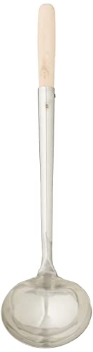JADE TEMPLE Schöpfkelle für den Wok, stainless steel, Gesamtlänge 43 cm, 11 cm Durchmesser, mit Holzgriff, 1 x Schöpfkelle von JADE TEMPLE