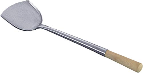 JADE TEMPLE flache Kelle für den Wok, stainless steel, Gesamtlänge 43 cm, mit Holzgriff, 1 x flache Kelle von JADE TEMPLE