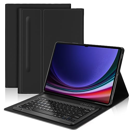 JADEMALL Samsung Galaxy Tab s9 Ultra Tastatur - Bluetooth Tastatur mit Hülle für Samsung Galaxy Tab S9 Ultra 14,6 Zoll 2023 (SM-X910/X916B), Deutsches QWERTZ Layout (Schwarz) von JADEMALL