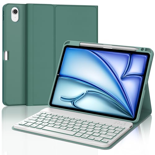 JADEMALL Tastatur iPad AIR 11 m2 - Kabellose Tastatur mit Beleuchtung für iPad AIR 11 m2 2024/Air 11 m3 2025,Schutzhülle mit Pencil Halter JADEMALL Tastatur iPad AIR 11 m2 - Kabellose Tastatur mit Beleuchtung für iPad AIR 11 m2 2024/Air 11 m3 2025,Schutzhülle mit Pencil Halter von JADEMALL