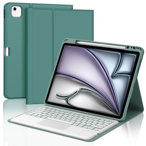 JADEMALL Tastatur iPad AIR 13 - Kabellose Tastatur mit Beleuchtung & Touchpad für iPad AIR 13 m2 2024/Air 13 m3 2025,Schutzhülle mit Pencil Halter JADEMALL Tastatur iPad AIR 13 - Kabellose Tastatur mit Beleuchtung & Touchpad für iPad AIR 13 m2 2024/Air 13 m3 2025,Schutzhülle mit Pencil Halter von JADEMALL