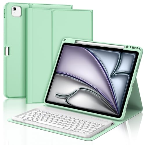 JADEMALL Tastatur iPad AIR 13 m2 - Kabellose Tastatur für iPad AIR 13 m2 2024/Air 13 m3 2025,Schutzhülle mit Pencil Halter (grasgrün, 13" - Klassiker) JADEMALL Tastatur iPad AIR 13 m2 - Kabellose Tastatur für iPad AIR 13 m2 2024/Air 13 m3 2025,Schutzhülle mit Pencil Halter (grasgrün, 13" - Klassiker) von JADEMALL