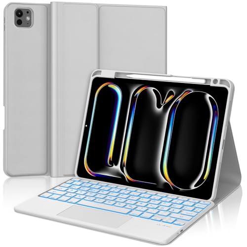JADEMALL Tastatur iPad Pro 11 - Kabellose Tastatur mit Beleuchtung & Touchpad für iPad Pro 11 5. Gen 2024,Schutzhülle mit Pencil Halter, QWERTZ Deutsches JADEMALL Tastatur iPad Pro 11 - Kabellose Tastatur mit Beleuchtung & Touchpad für iPad Pro 11 5. Gen 2024,Schutzhülle mit Pencil Halter, QWERTZ Deutsches von JADEMALL