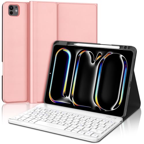 JADEMALL Tastatur iPad Pro 11 M4 - Kabellose Tastatur für iPad Pro 11 5. Gen 2024,Schutzhülle mit Pencil Halter, QWERTZ Deutsches von JADEMALL