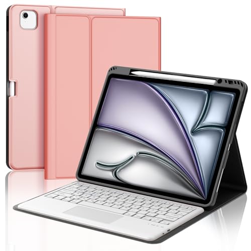 JADEMALL Tastatur iPad Pro 13 - Kabellose Tastatur mit Touchpad für iPad Pro 13 M4 2024,Schutzhülle mit Pencil Halter, QWERTZ Deutsches von JADEMALL