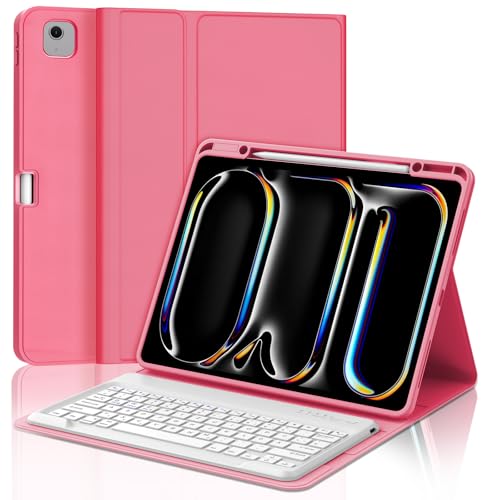 JADEMALL Tastatur iPad Pro 13 M4 - Kabellose Tastatur für iPad Pro 13 M4 2024,Schutzhülle mit Pencil Halter, QWERTZ Deutsches von JADEMALL