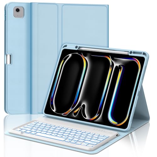 JADEMALL Tastatur iPad Pro 13 M4 - Kabellose Tastatur mit Beleuchtung für iPad Pro 13 M4 2024,Schutzhülle mit Pencil Halter, QWERTZ Deutsches JADEMALL Tastatur iPad Pro 13 M4 - Kabellose Tastatur mit Beleuchtung für iPad Pro 13 M4 2024,Schutzhülle mit Pencil Halter, QWERTZ Deutsches von JADEMALL