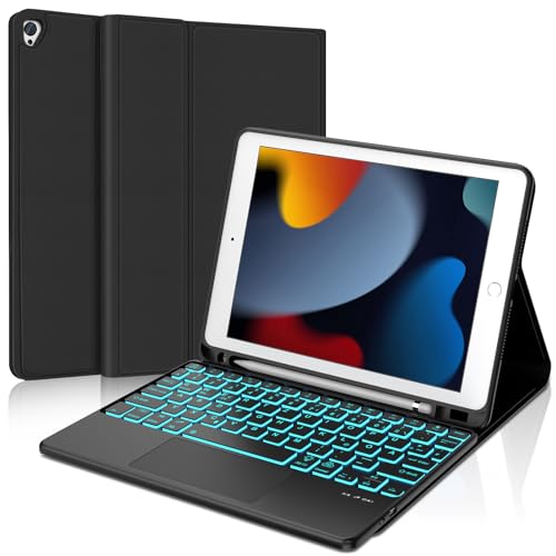 JADEMALL ipad 10.2 Kabellose Tablet Tastatur QWERTZ Deutsches - Bluetooth Magnetisch ultraleichtes Tastatur, Hintergrundbeleuchtung, Trackpad, Schwarz JADEMALL ipad 10.2 Kabellose Tablet Tastatur QWERTZ Deutsches - Bluetooth Magnetisch ultraleichtes Tastatur, Hintergrundbeleuchtung, Trackpad, Schwarz von JADEMALL