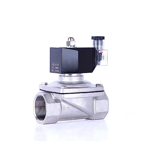 1-1/4" Edelstahl-Magnetventil for wasserdichtes, normalerweise geschlossenes 220V 12V 24V 110V Magnetventil mit LED-Betriebsanzeige(NPT_24VDC_VITON-SEAL) von JADERY