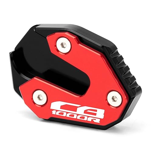 JADESA CNC Aluminium 4 Farben Kick Seite Stehen Pad Kickstand Platte Motorrad Für Honda Cb1000r Cb 1000r 1000 R Cb1000 R 2019-2023 (Color : Red) von JADESA