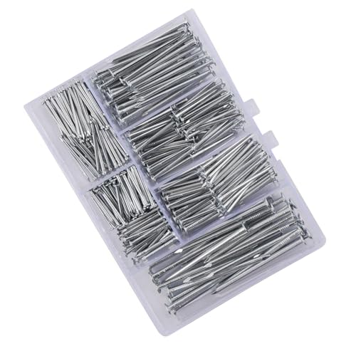 350-teiliges Hardware-Nägel-Sortiment-Set zum Aufhängen von Bildern, Eisen-Wandnägeln mit Box zum Aufhängen von Bildern, Bastelprojekten von JADEWaa