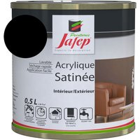 Satinierte schwarze Acrylfarbe Jafep 0,5 l von JAFEP
