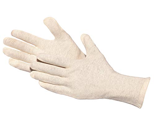 Jah 2055 Baumwollhandschuh 12 Paar oekotex extra schwer natur Gr. 10 von Jah