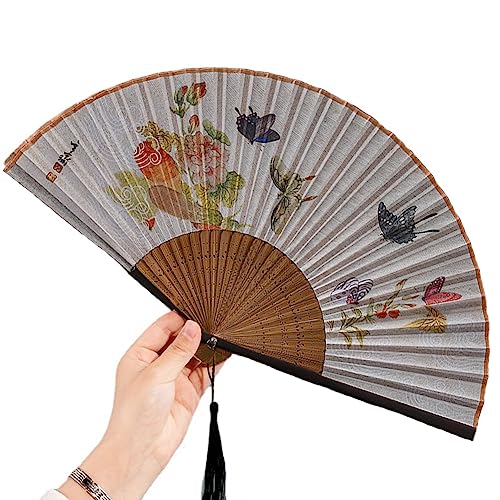 JAHEMU Faltbare Fächer Handfächer mit Schmetterling Blumen folding fans Bambus für Damen Herren Hochzeit Geschenk Party Kostüm JAHEMU Faltbare Fächer Handfächer mit Schmetterling Blumen folding fans Bambus für Damen Herren Hochzeit Geschenk Party Kostüm von JAHEMU