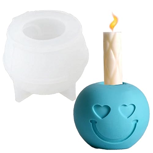JAHEMU Smiley Silikonform Weihnachten Kerzenhalter 3D Apfel Kerzengießform für DIY Herstellung von Kerzen,Aromasteinen,Seife,Weihnachtsschmuck Dekoration JAHEMU Smiley Silikonform Weihnachten Kerzenhalter 3D Apfel Kerzengießform für DIY Herstellung von Kerzen,Aromasteinen,Seife,Weihnachtsschmuck Dekoration von JAHEMU